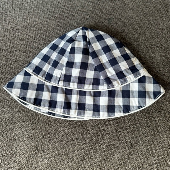 Janie and Jack Blue White Plaid Check Baby Bucket Hat 6-12M Boy Girl NWT - Picture 1 of 5